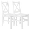 Białe krzesła sosnowe ALAT - komplet