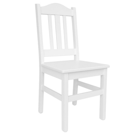 Białe krzesło sosnowe BURON