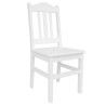 Białe krzesło sosnowe BURON