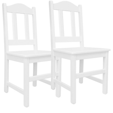 Białe krzesła sosnowe TAPUR - komplet