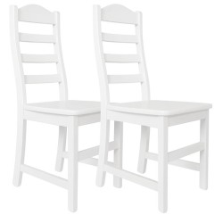 Białe krzesła sosnowe DURAN - komplet
