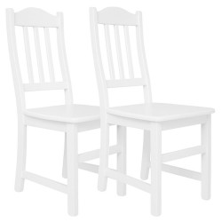 Białe krzesła sosnowe COLIN - komplet