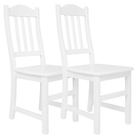 Białe krzesła sosnowe COLIN - komplet
