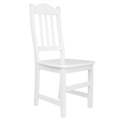 Białe krzesło sosnowe COLIN