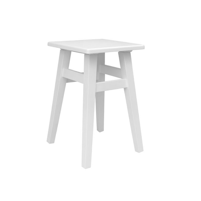 Biały taboret sosnowy TEBO