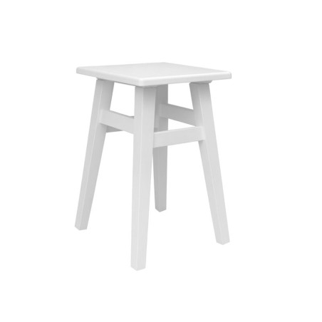 Biały taboret sosnowy TEBO