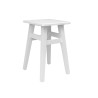 Biały taboret sosnowy TEBO