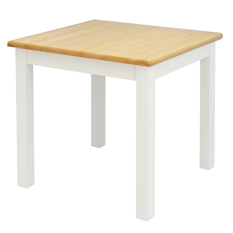 Biało-sosnowy stół sosnowy kwadratowy - różne wymiary