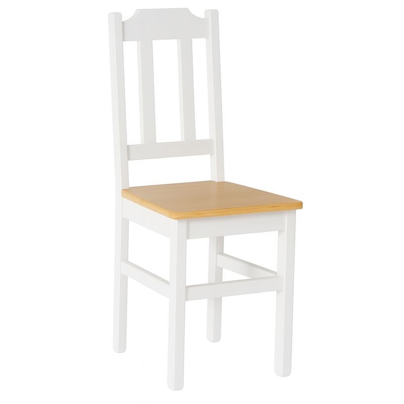Biało-sosnowe krzesło sosnowe PUNO