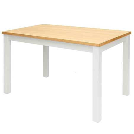 Biało-sosnowy stół sosnowy prostokątny ostre rogi - różne wymiary