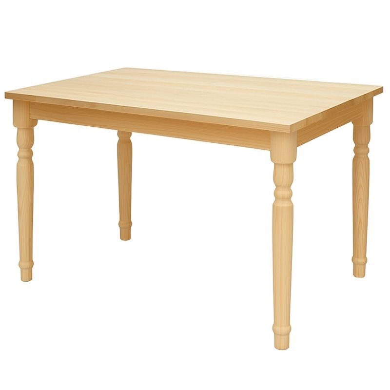 Stół sosnowy prostokątny z toczonymi nogami ostre rogi - różne wymiary