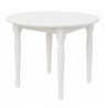 Biały stół sosnowy okrągły z toczonymi nogami - różne wymiary