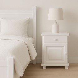 Biała szafka nocna sosnowa SN01-K