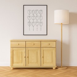 Komoda sosnowa K11 124x76x42 cm