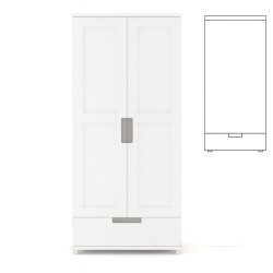 Biała szafa sosnowa SF1Z 80/90/100x190x60 cm