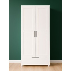 Biała szafa sosnowa SF1P 80/90/100x190x60 cm