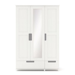 Biała szafa sosnowa SF2ZL 120/133/150x190x60 cm