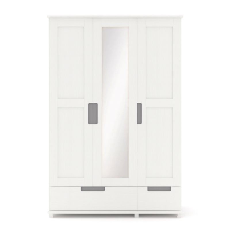 Biała szafa sosnowa SF2ZL 120/133/150x190x60 cm