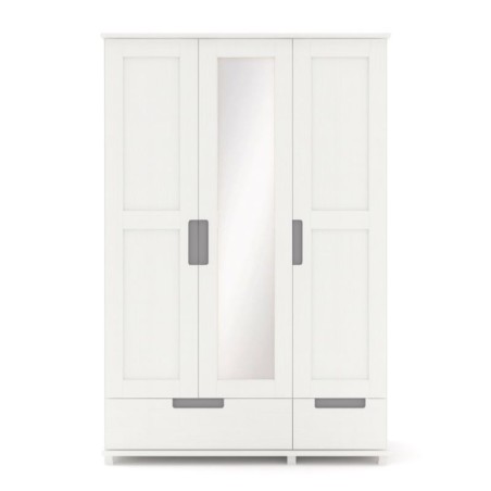 Biała szafa sosnowa SF2ZL 120/133/150x190x60 cm