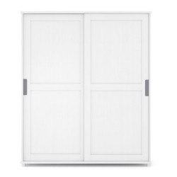 Biała przesuwna szafa sosnowa SF3Z 80-180x190x60 cm