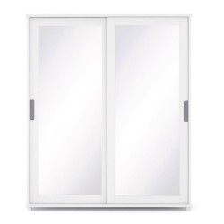 Biała przesuwna szafa sosnowa SF3ZL 80-180x190x60 cm