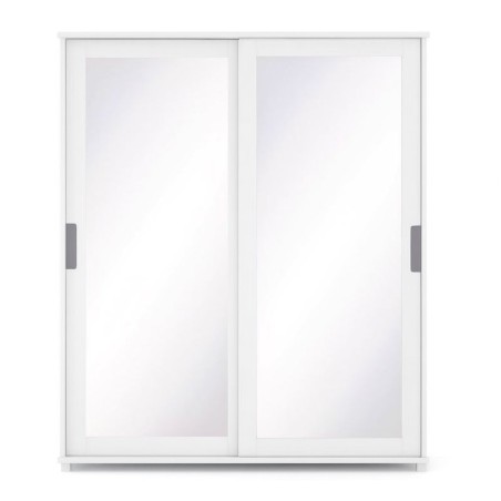 Biała przesuwna szafa sosnowa SF3ZL 80-180x190x60 cm