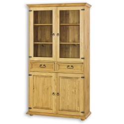 Witryna sosnowa woskowana WW05 107x195x43 cm