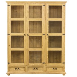 Witryna sosnowa woskowana WW07 160x195x43 cm