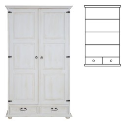 Szafa sosnowa woskowana SW02P 107x195x60 cm