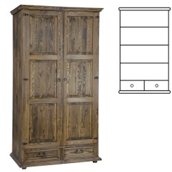 Szafa sosnowa woskowana SW02P 107x195x60 cm