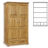 Szafa sosnowa woskowana SW02P 107x195x60 cm