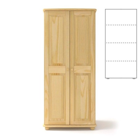 Szafa sosnowa podwójna S2DP 85x190x60 cm