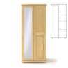 Szafa sosnowa podwójna S2PL 85x190x60 cm