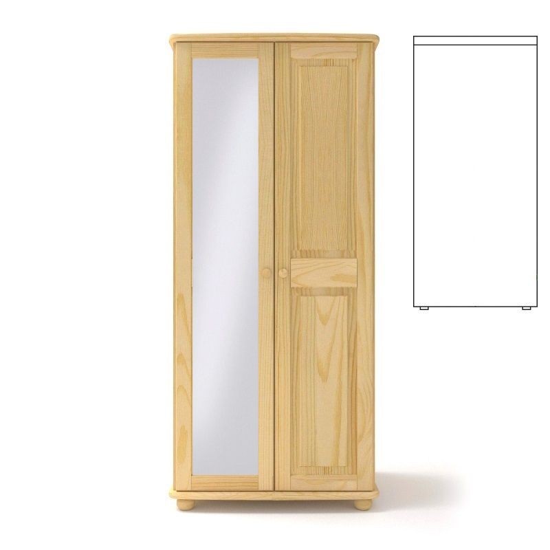 Szafa sosnowa podwójna S2ZL 85x190x60 cm