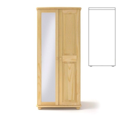 Szafa sosnowa podwójna S2ZL 85x190x60 cm