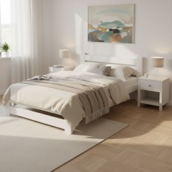 Białe łóżko sosnowe Pol, różne wymiary