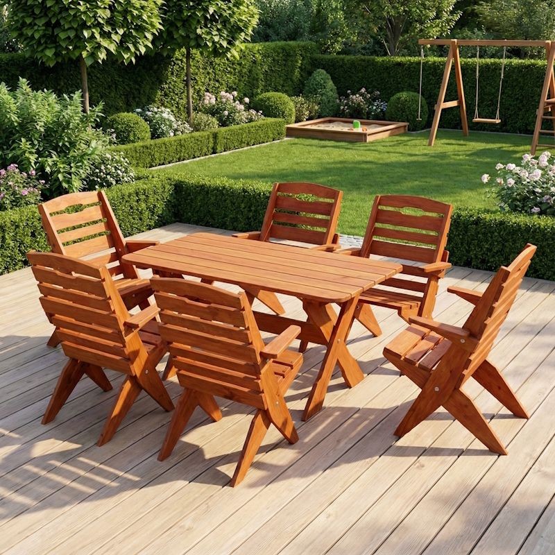 Zestaw mebli ogrodowych - stół i krzesła