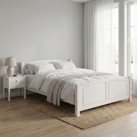 Białe łóżko sosnowe Omega, różne wymiary