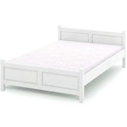 Białe łóżko sosnowe Beta Plus (wysokość ramy +10 cm), różne wymiary