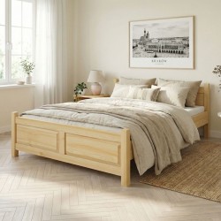 Łóżko sosnowe Beta Plus (wysokość ramy +10 cm), różne wymiary