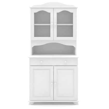 Biały kredens sosnowy KS02 92x190x47 cm