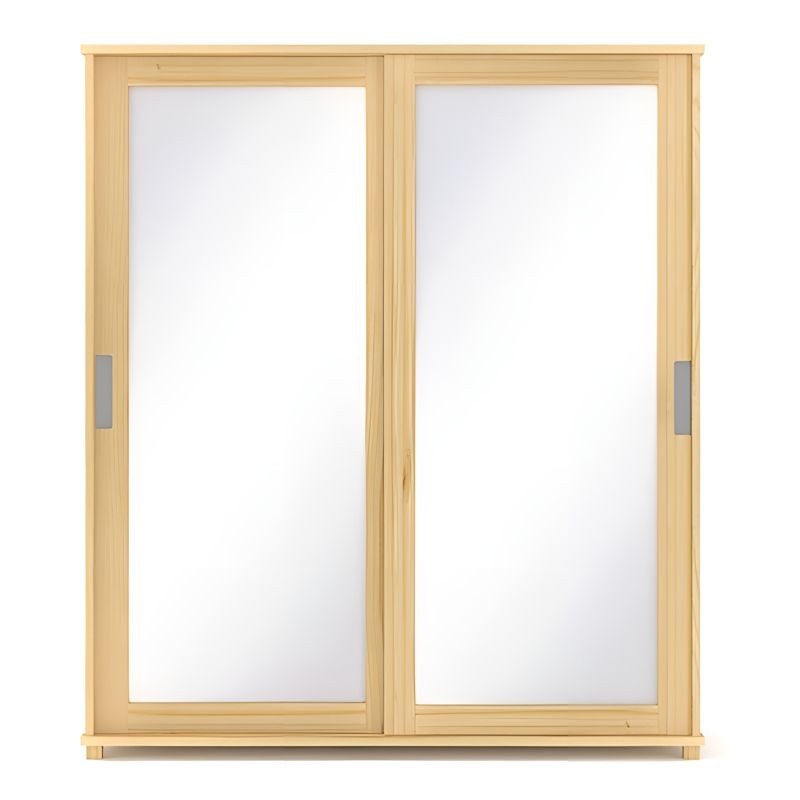 Przesuwna szafa sosnowa SF3ZL 80-180x190x60 cm