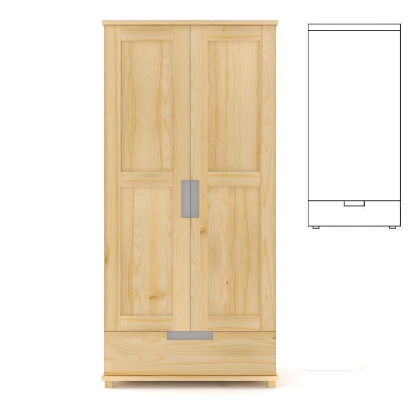 Szafa sosnowa SF1Z 80/90/100x190x60 cm