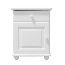 Biała szafka nocna sosnowa SN01 42x55x35 cm