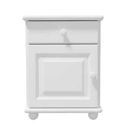 Biała szafka nocna sosnowa SN01 42x55x35 cm