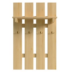 Wieszak sosnowy WS02 46,5x80,5x21,5 cm