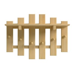 Standardowy drewniany wieszak na kurtki, czapki do przedpokoju.